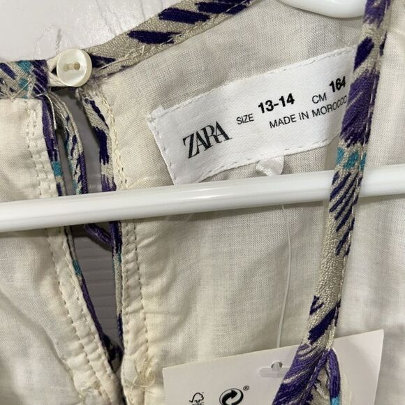 Zara Girls Printed Sleeveless Top/Blouse(Size 13-14yrs) - Picture 7 of 7